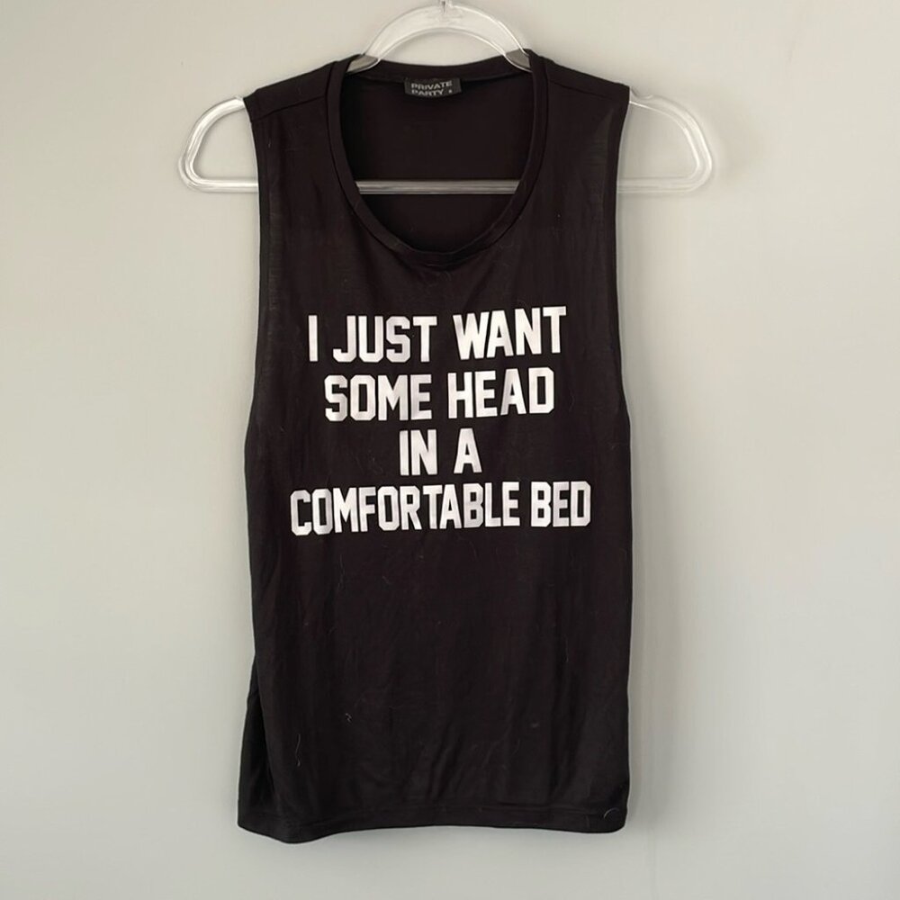 Private Party black Drake lyric Tank top